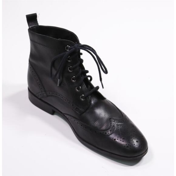 Banana Republic Mens Black Wingtip Ankle Leather Boots US 8.5 - Picture 7 of 12